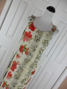 Bantry Bay by Tina Camato Size M Long Sleeveless Dress Floral Washable 