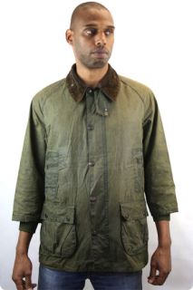 Barbour Bedale Green A100 Wax Cotton Jacket C42 107 cm Fishing Riding 