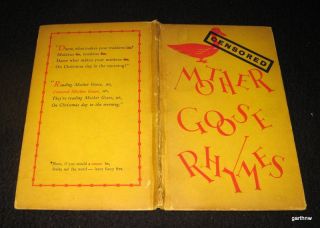 Censored Mother GOOSE Rhymes 1929 Spoof Book K Banning