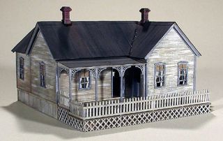 BANTA MODELWORKS SILVER PLUME HOUSE O On30 Structure Wood Laser Kit 
