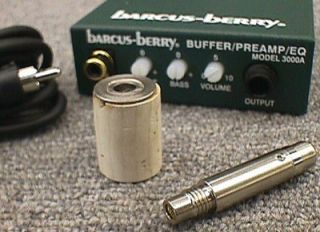 Barcus Berry 6100 Flute Microphone Pickup w Preamp New
