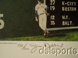 Ted Williams Signed Autographed Jim Dobbins X16X20 Litho Framed Green 