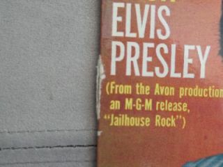 Elvis Presley Jailhouse Rock Original 7 Vinyl Record EP