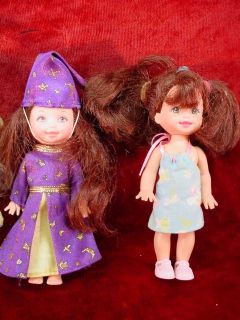 Lot of 5 1990s Barbie KELLY CLUB DOLLS & Accessories Princess Shelly 