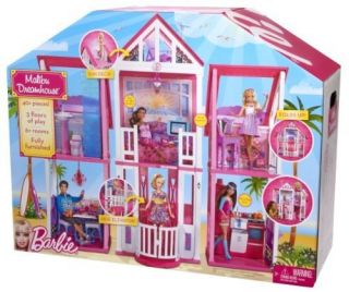 Barbie Malibu California Dream Doll House Mansion Mattel 40+ pieces 3 
