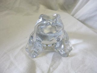Large Baccarat Crystal Frog Figurine Paperweight