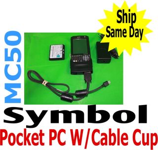 Symbol MC50 Pocket PC Mobile with Cable Cup Wireless Barcode Scanner 