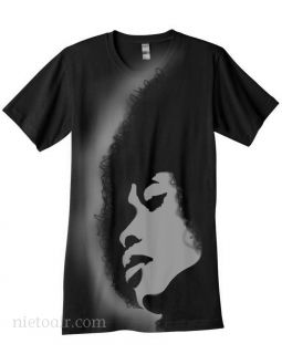 Erykah Badu Shirt Airbrushed with Stencils Tshirt
