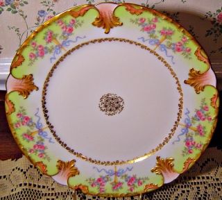 BEAUTIFUL ANTIQUE HAND PAINTED GOA LIMOGES FRANCE CA. 1910 PLATE LOTS 