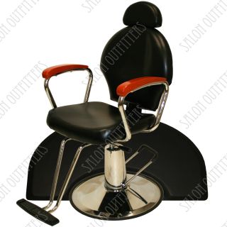 Honey Wood Hydraulic Reclining Barber Shampoo Chair Mat Beauty Salon 
