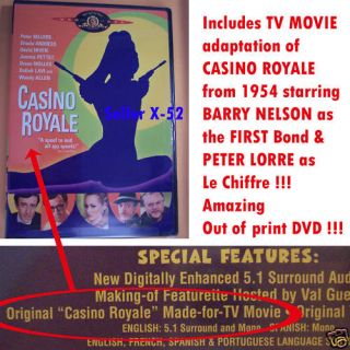 007 FIRST JAMES BOND Barry Nelson CASINO ROYALE TV pilot PETER LORRE 