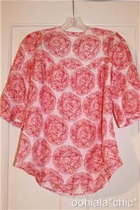 Calypso St Barth for Target Medallion Pink Tunic Blouse