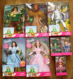WIZARD OF OZ BARBIE DOLLS   Set of 8   All Boxed/Un Opened   Superb 