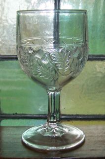 EAPG THISTLE GOBLET BY BAKEWELL PEARS CIRCA 1875