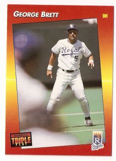 1992 George Brett Donruss Triple Play Baseball Trading Card 115