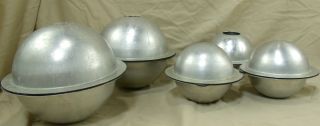  BALL/SPHERE Metal Candle Molds w/Rubber Seals 12 & 18 Saturn Mold