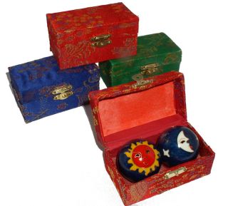 Chinese Cloisonné Celestial Health Balls. Each set comes 