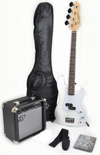 SX Ursa 1 Jr RN PK WT 3 4 Bass Guitar Pack w BA1565 Amp