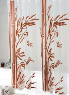 Bamboo and Dragonfly PEVA Shower Curtain JZ2004