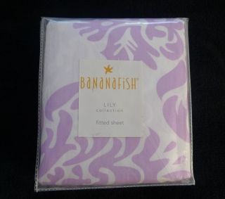 Bananafish LILY Lavender Purple Floral Fitted Crib Sheet NIP
