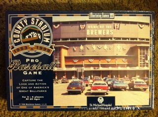   Milwaukee Brewers County Stadium Pro Baseball Board Game SEALED