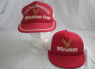 Lot of 2 Vintage Winston Cup Darlington Baseball Cap Hat snapback