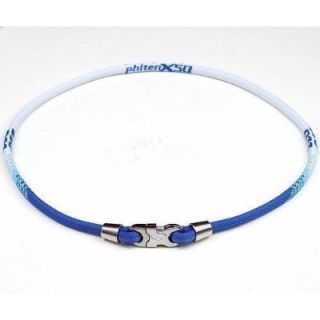 phiten d11 x50 blue white baseball necklace