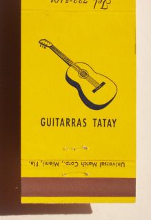 1960s Matchbook Millon Guitarras Tatay San Juan PR MB
