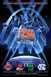 NCAA Basketball Final Four 2005 Event Poster   Illinois, UNC 