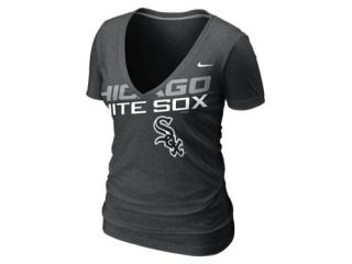  Nike Deep V Womens (MLB White Sox) Womens T Shirt