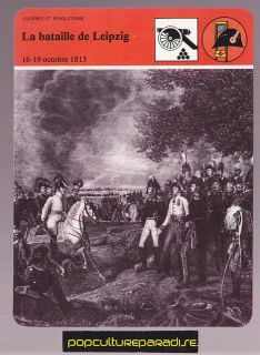 La Bataille de Leipzig 1813 France Battle Story Card