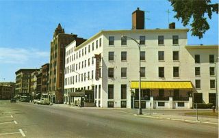 Rutland VT Bardwell Hotel on Merchants Row Circa 1958