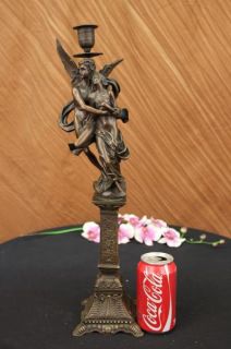 Bronze Sculpture of Eros and Psyche Mythical Figurine Art Nouveau 
