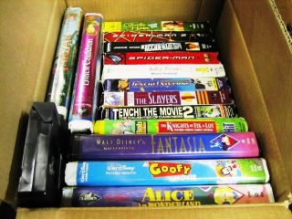 VHS Lot of 15 Children Movie Video Tapes Disney Anime