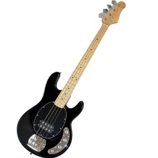  bass guitar this electric bass in shinny black color is nicely