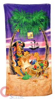 Disney Scooby Doo Beach Bath Towel Pirate Captain Cotton Towel
