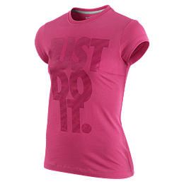   Just Do It Pattern Mädchen T Shirt (8 bis 15 Jahre) 437149_682_A