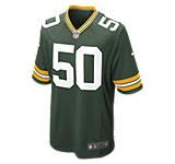    Bay Packers AJ Hawk Mens Football Home Game Jersey 468953_335_A