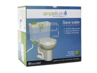 Brondell Simple Eco Friendly Dual Flush Toilet Retrofit Kit