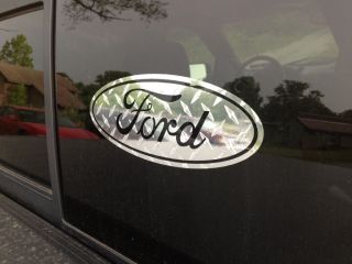Ford Decal Vinyl Sticker in Diamond Plate F150 F250 FX4 truck SET OF 2 