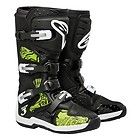 Alpinestars Tech 3 Black Green Chrome Boots Motocross MX Sole