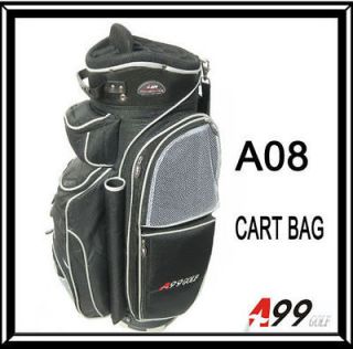 A08 14way full length Individual divider golf cart bag deluxe black