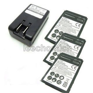 3X HB5D1 Battery + Charger for Huawei CRICKET M615 PILLAR M635 
