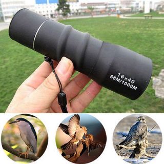 black 16x40 compact sports monocular pocket mono scope with pouch Good 