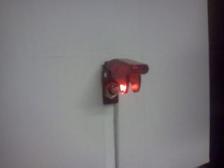 RED LED LIT TOGGLE SWITCH WITH TRANSLUCENT RED SAFETY COVER AUTO CAR 