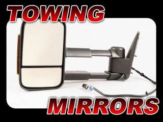03 06 Chevy GMC Truck Towing Power Heated Signal Side View Mirror LH 