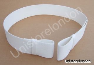 courlene belt white 2 loops 57mm without buckle r518 from