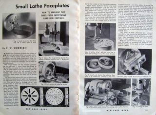 How to Machine Small LATHE FACEPLATES Slotted & Drilled Original 1941 