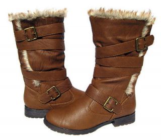 Womens Designer Boots Tan Brown Motorcycle shoes winter snow Ladies 