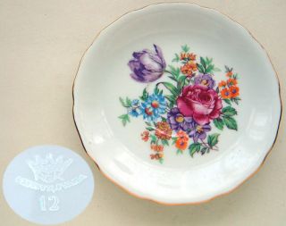 rgk czechoslovakia rose flowers saucer 4½ diameter  4 76 